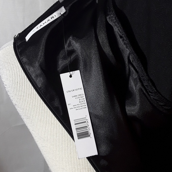 T Tahari black elegant dress with belt - Picture 7 of 7